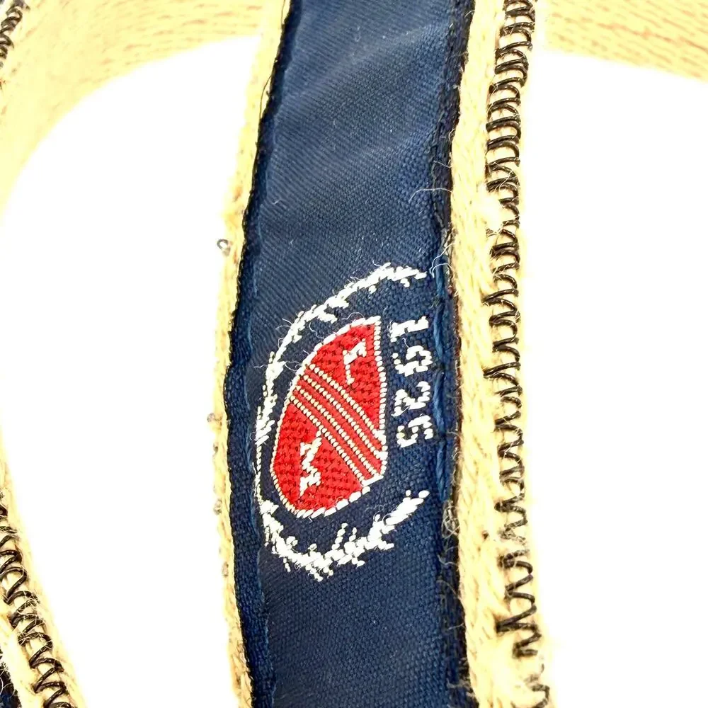 Vintage Y2K YRI Navy Preppy Collegiate Crest Belt